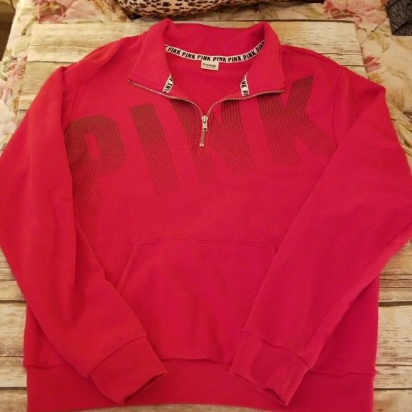 PINK Victoria's Secret Tops - PINK Victoria's Secret Half Zip